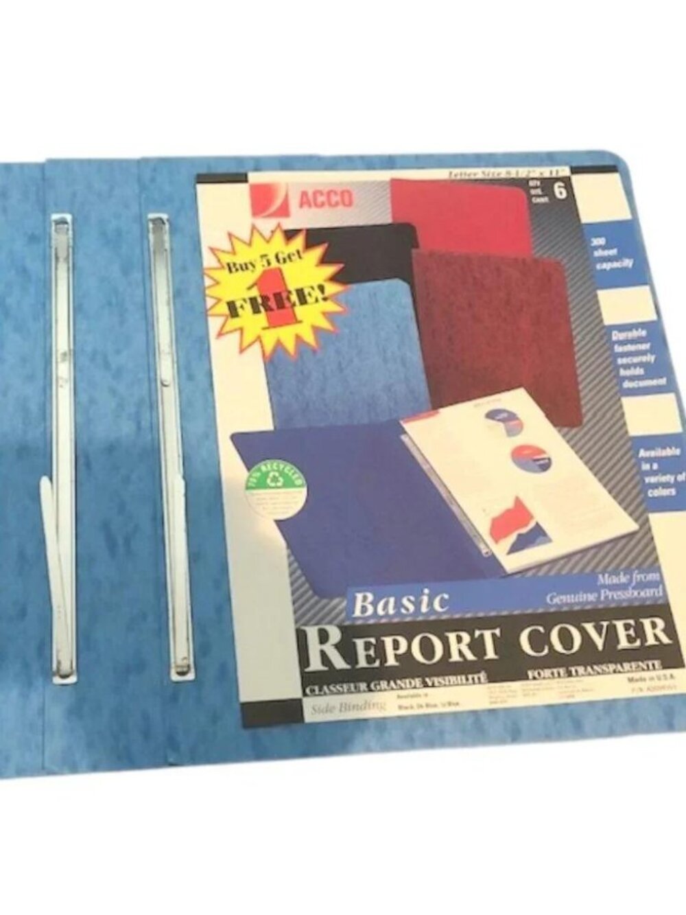ACCO Pressboard Report Covers Light Blue (6)